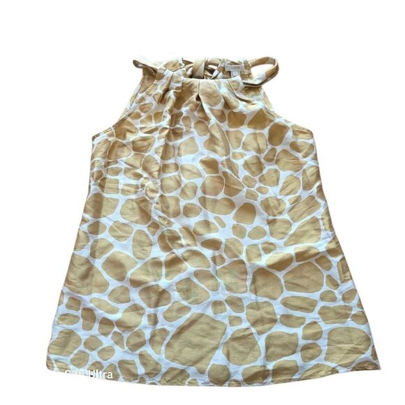 J.Crew Tops - J crew womens Sz 2 100% silk hayworth Giraffe cami tank top blouse golden beige
